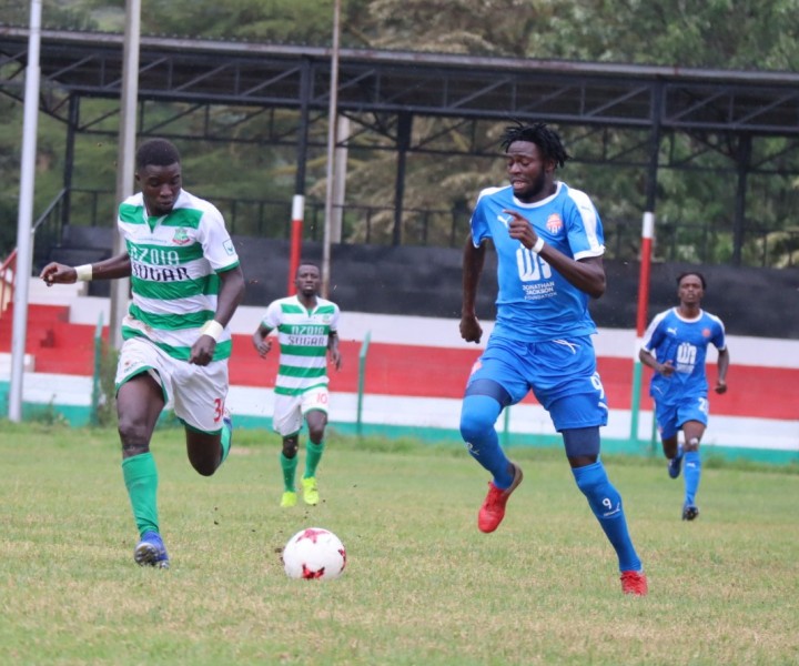 Nairobi City Stars winger Vincent 'Jamaica' Otieno in a game vs Nzoia United on Sun 29 Nov 2020 at Narok Stadium in the 2020/21 FKF Premier League season opener. City Stars won 2-0 with goals from Anthony Kimani and Oliver Maloba