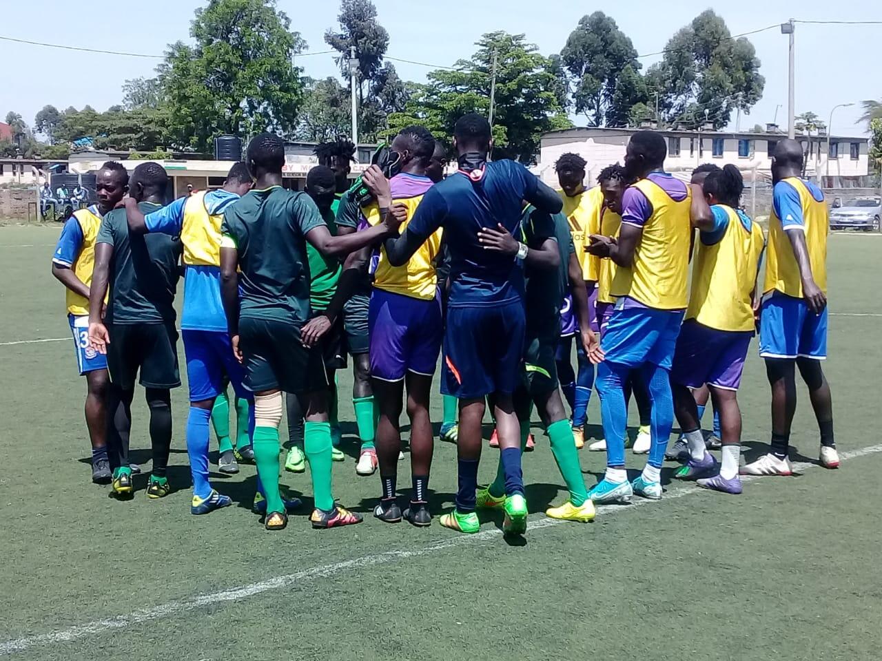 Wazito and City Stars players after a firendly game on Fri 20 Dec 2019. City Stars won 1-0
