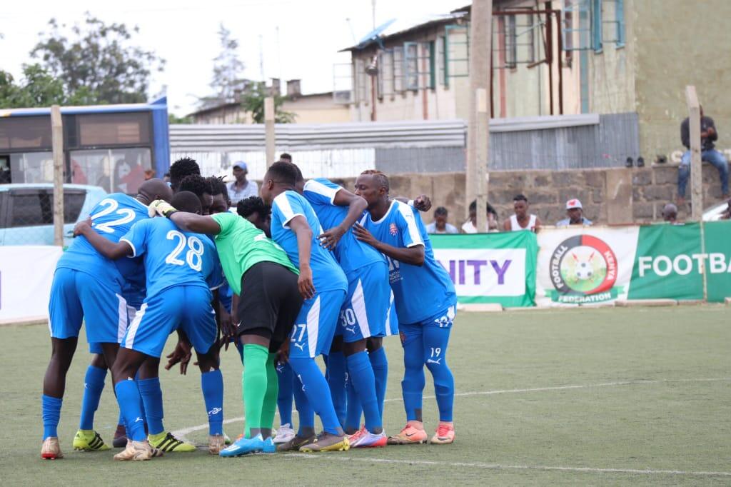 Nairobi City Stars players in a past NSL game in the 2019/20 season