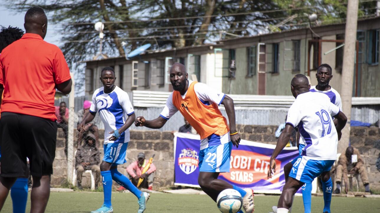 Defender Wycliffe Otieno training ahead of a past game for City Stars