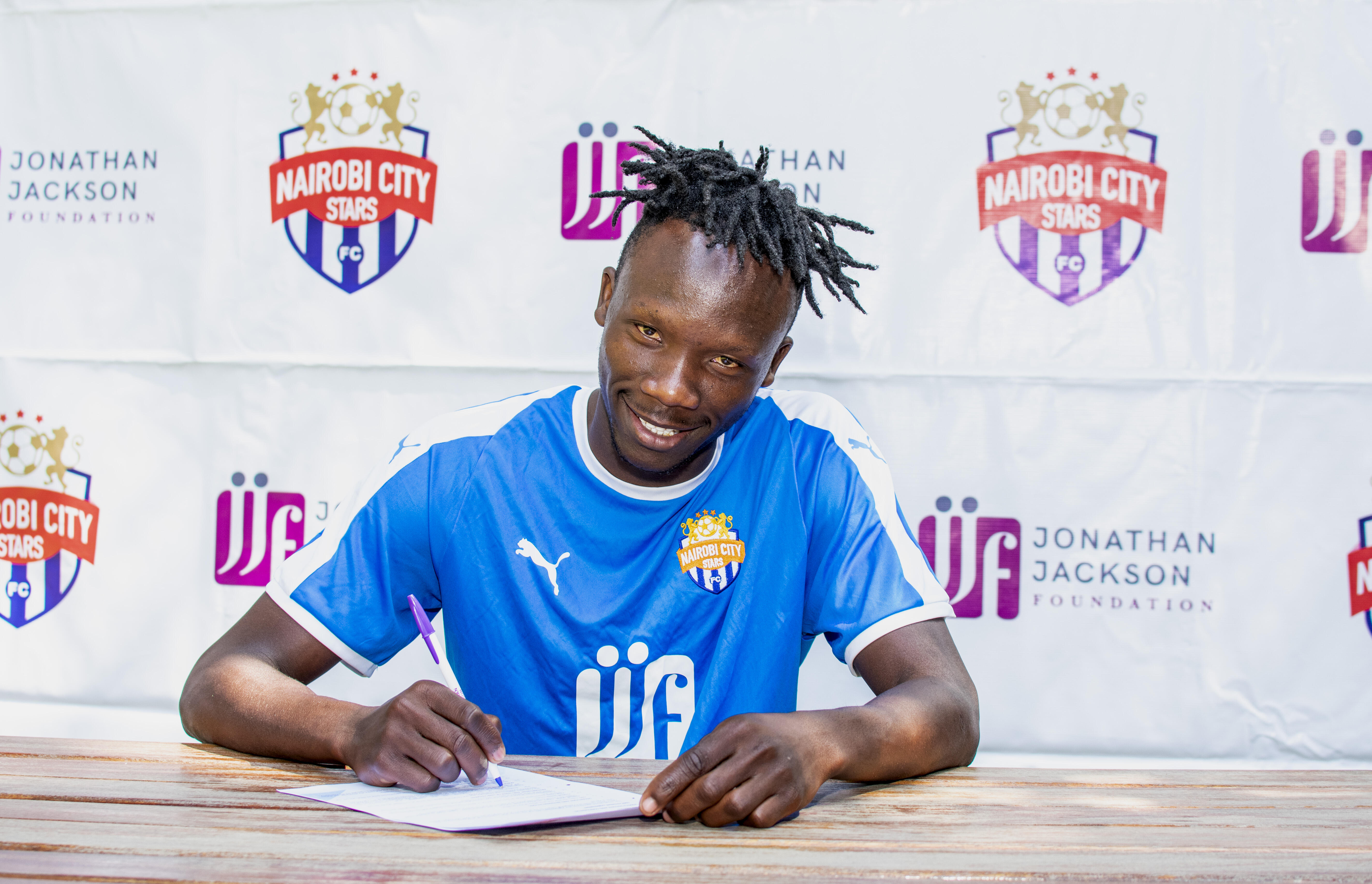 Eric Ombija during his unveiling on Fri 4 Sep 2020