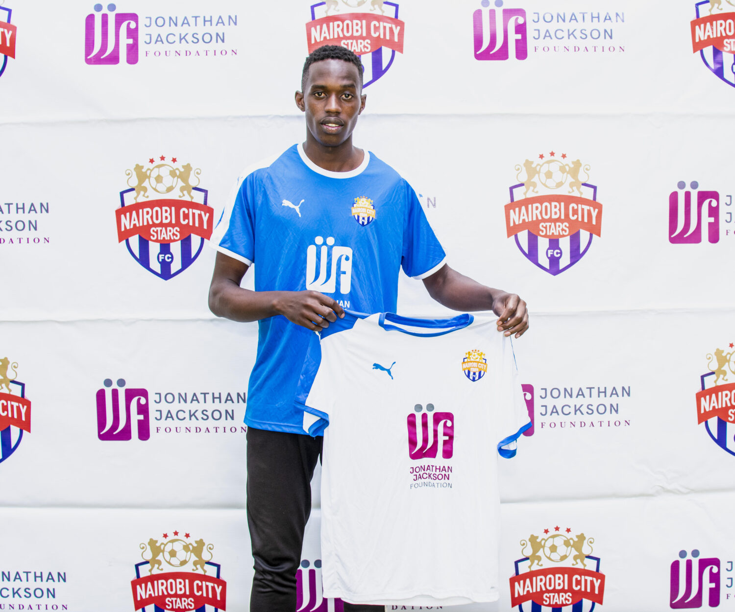 Rooney Kola Oyaro during hs unveiling at Nairobi City Stars offices on Tue 1 Sep 2020