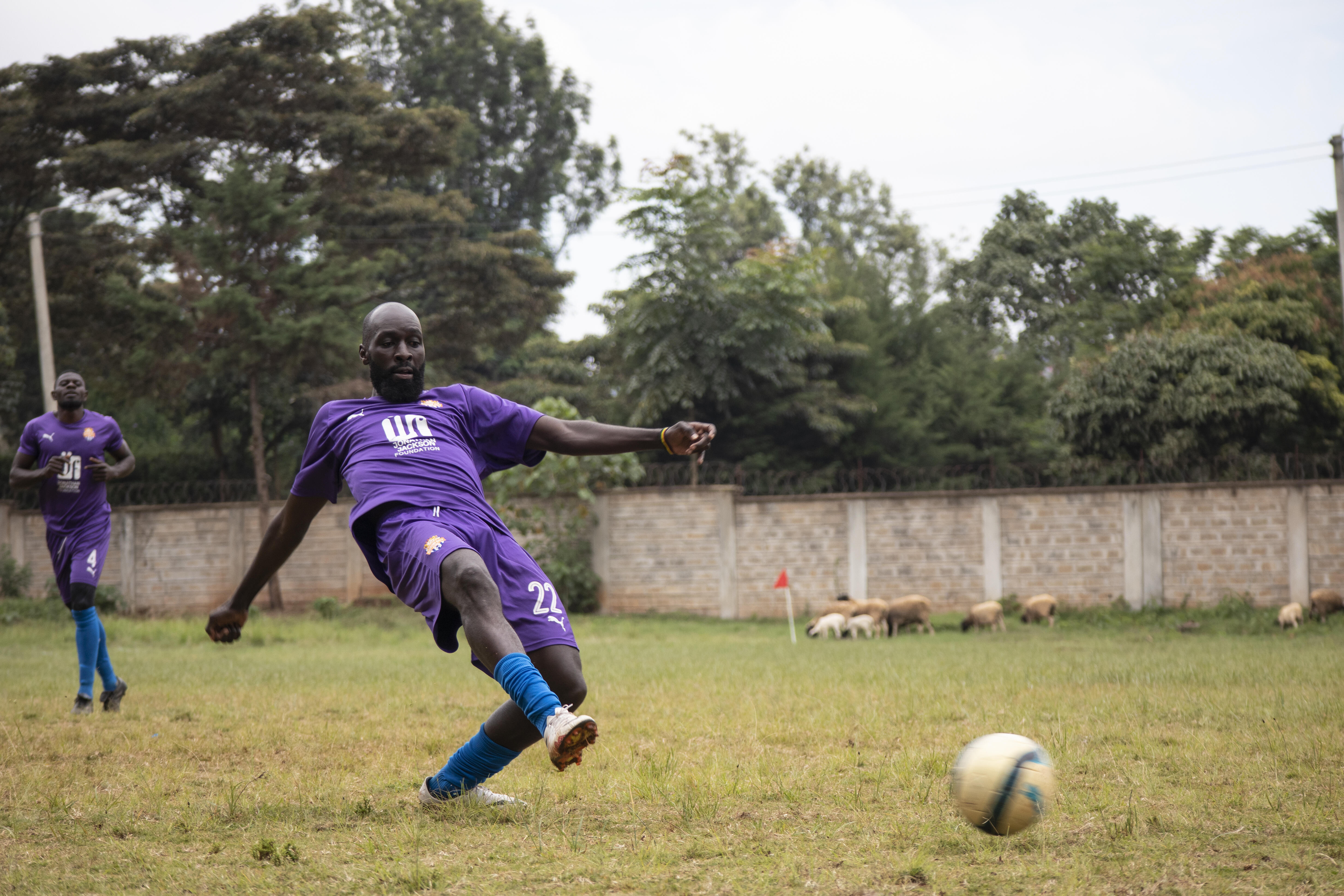 Wycliffe Otieno in a game against Mt. Kenya United at Dagoretti High on Sat 14 Nov 2020