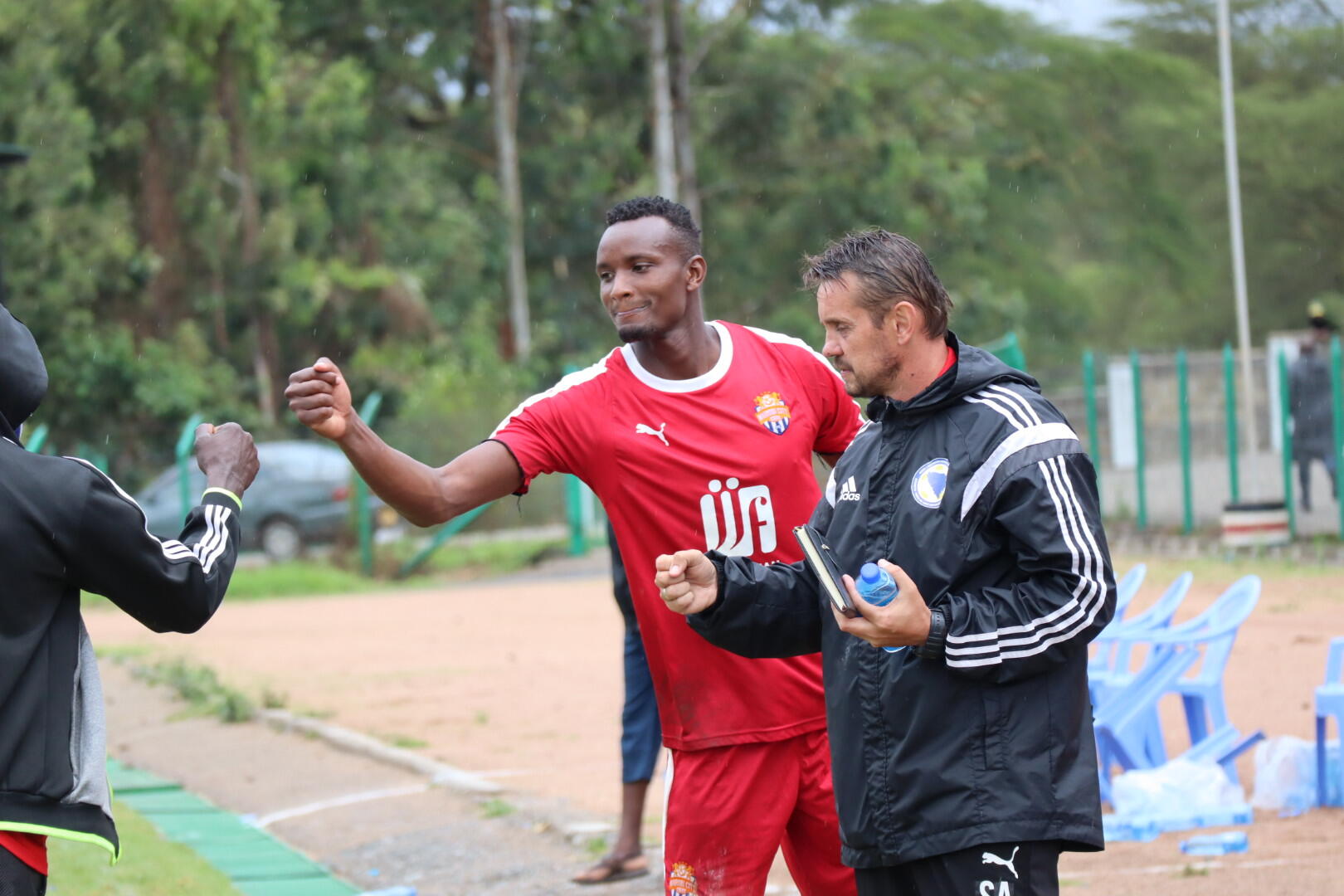 Keeper Steve Njunge gets the thumps up after saving a penalty against Nzoia Sugar in a season opener on Sun 29 Nov 2020 in Narok. He was named MVP on Fri 11 Dec 2020 after a 2-0 win over Bandari