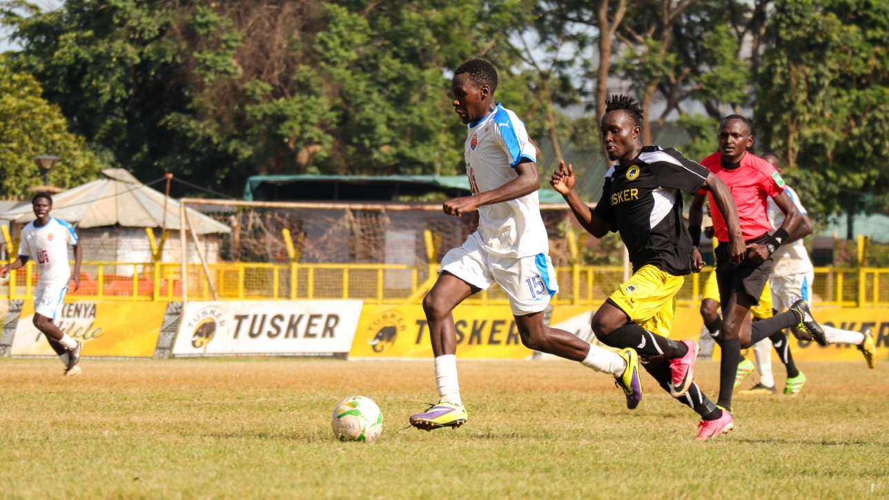 John Kamau in action for Nairobi City Stars during a premier league game against Tusker in Ruaraka on 16 Jan 2022. City Stars won the game 1-0