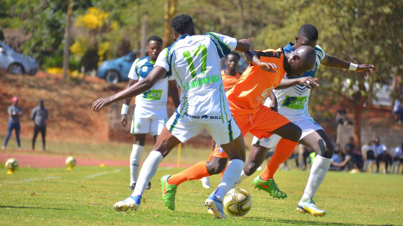 City Stars striker Ezekiel Odera in action against KCB during a 10th round 2022-23 FKF Premier League game in KAsarani Annex on Wed 18 Jan 2023. KCB won the game 1-0 