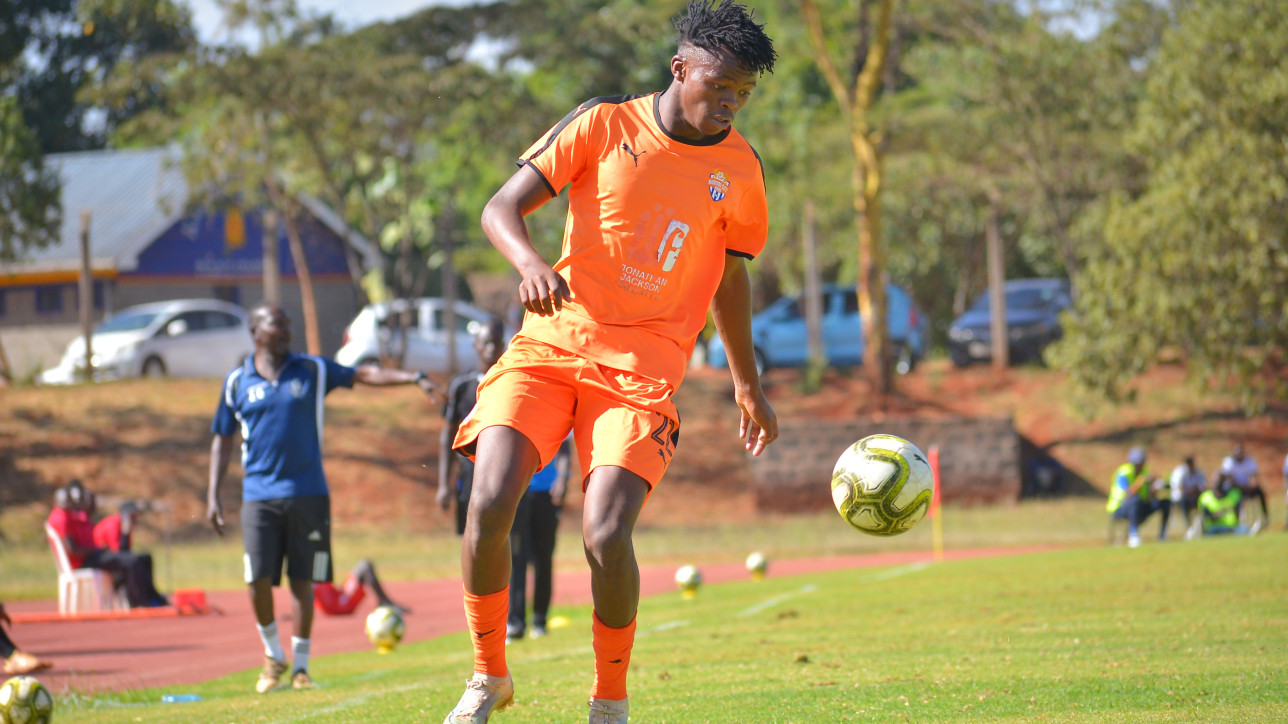 Nairobi City Stars forward Samuel Kapen during a league game against KCB on Wed 22 Jan 2023 in Kasarani Annex.
