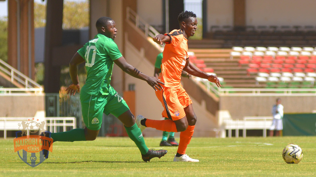 Nairobi City Stars defensive midfielder Clifford Ouma in action against Gor Mahia during match day 14 on Sat 4 Feb 2023 in Kasarani. Gor Mahia won 1-0