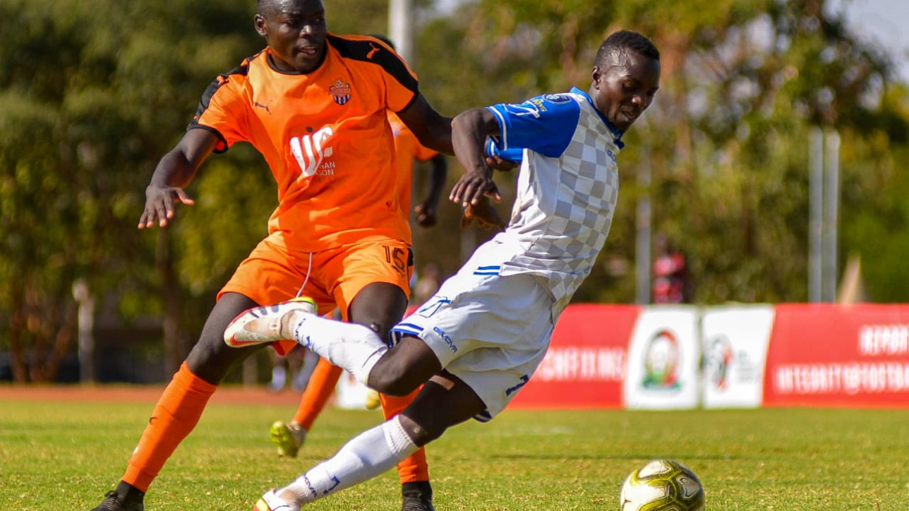 Newton Ochieng in action against Bidco United during an 18th round 2022-23 FKF Premier League tie in Feb 2023