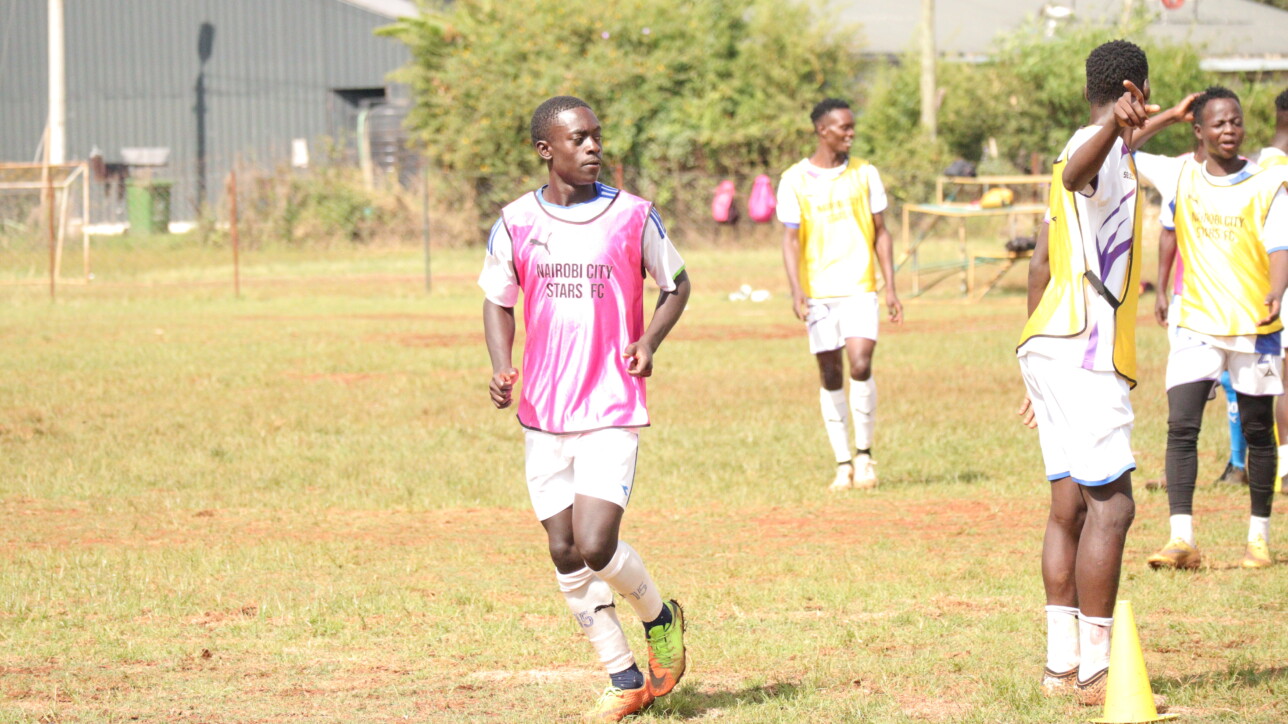 Midfielder Abuyeka Kubasu during a past City Stars training session