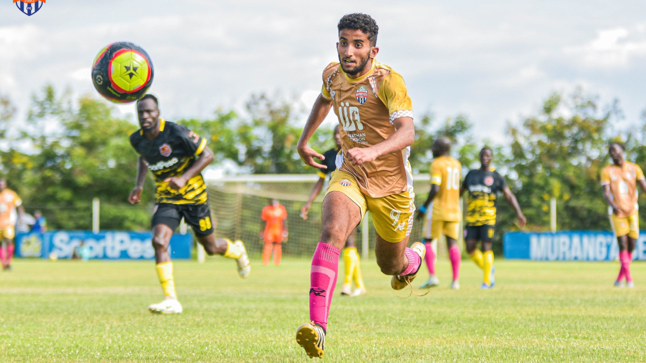Mohammed Bajaber in action against Muranga SEALS on 1 Nov, 2023 during an FKF Premier League matchday 8 tie