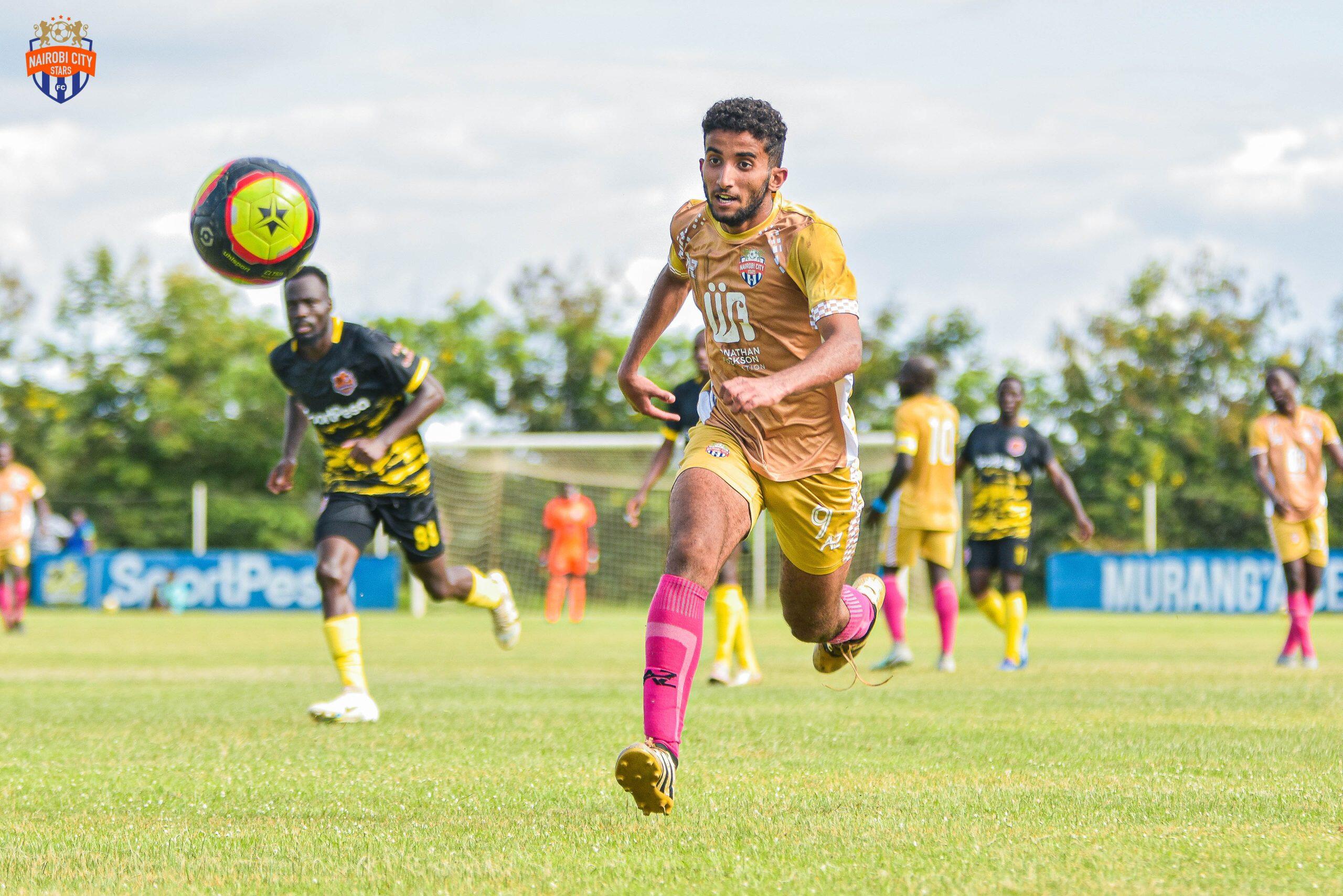 Mohammed Bajaber in action against Muranga SEALS on 1 Nov, 2023 during an FKF Premier League matchday 8 tie