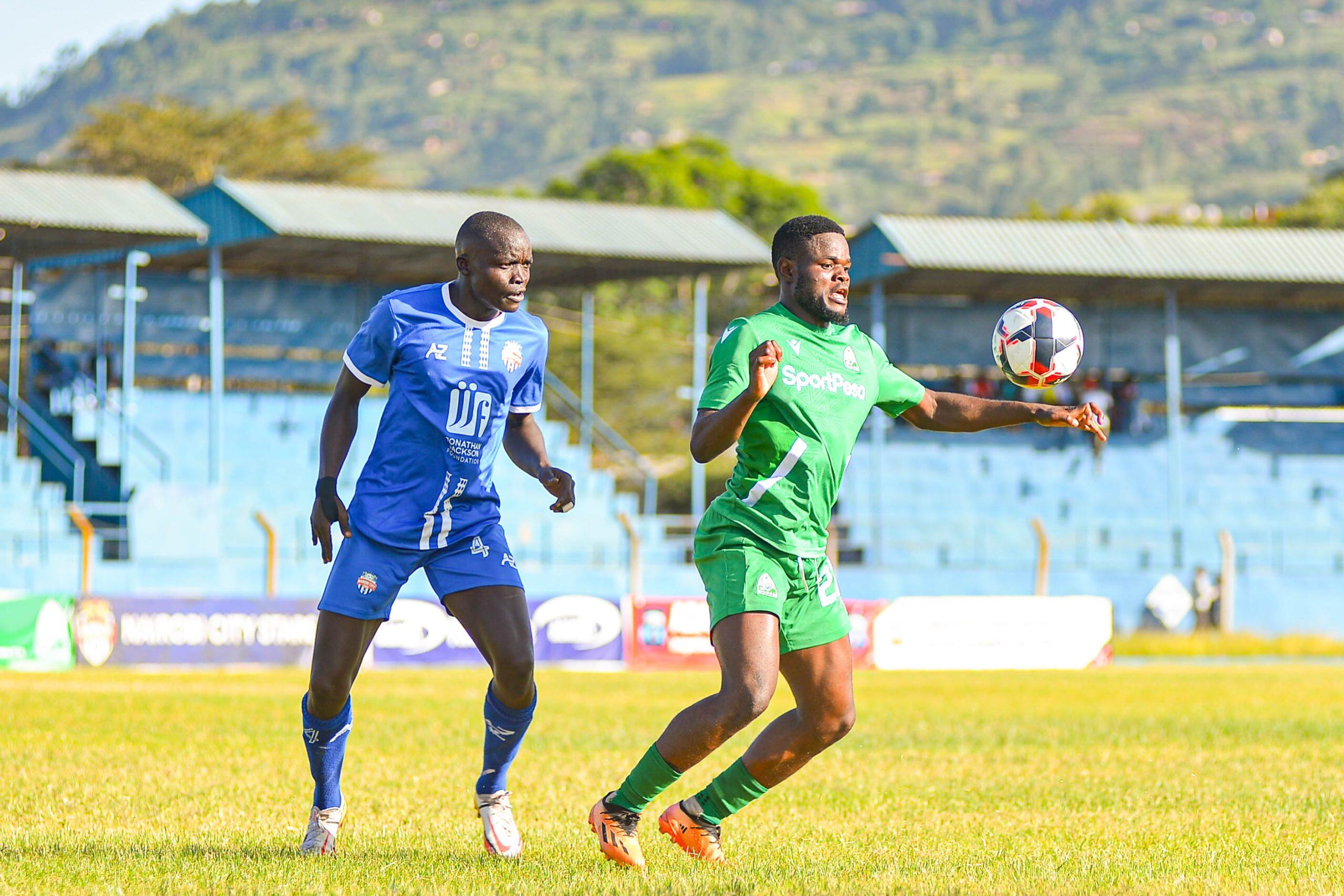 Timothy Muganda up against Benson Omala of Gor during a matchday 22 tie. Gor won it 1-0