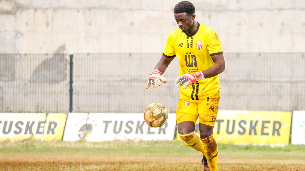 Edwin Mukolwe in action against Posta Rangers in Ruaraka on 13 Jan 2024. City stars won the game 1-0