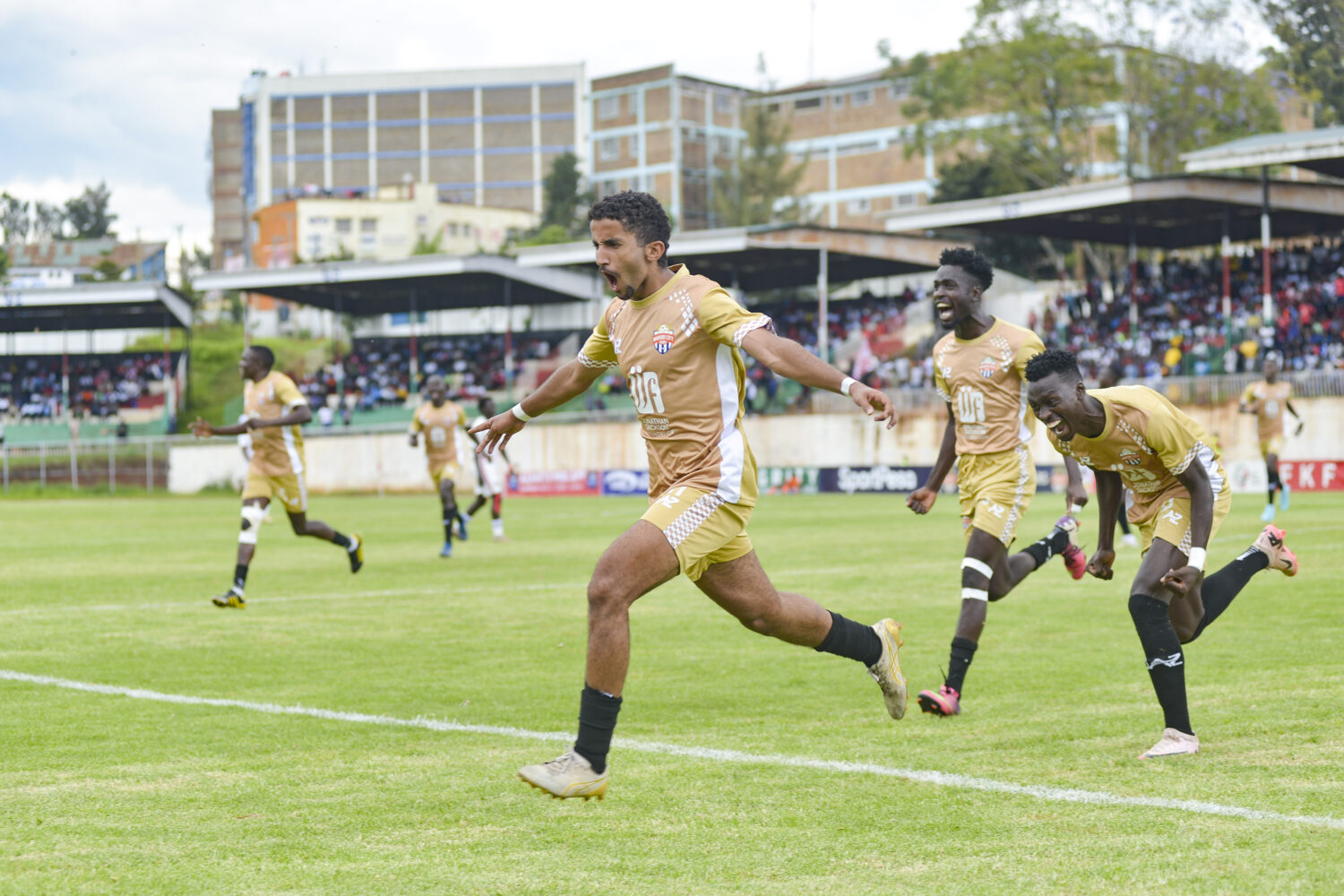 Mohammed Bajaber celebrates his goal against Shabana in Gusii on Sat 3 Nov, 2024